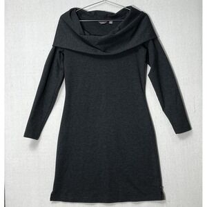 Merrell Indira Comfy Cowl Neck Sweater Dress Gray Women's Small